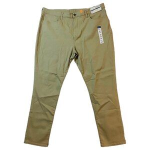 NWT Arizona Jean Co. High Rise Skinny Leg Slim Fit Beige/Dune Women's Size 21